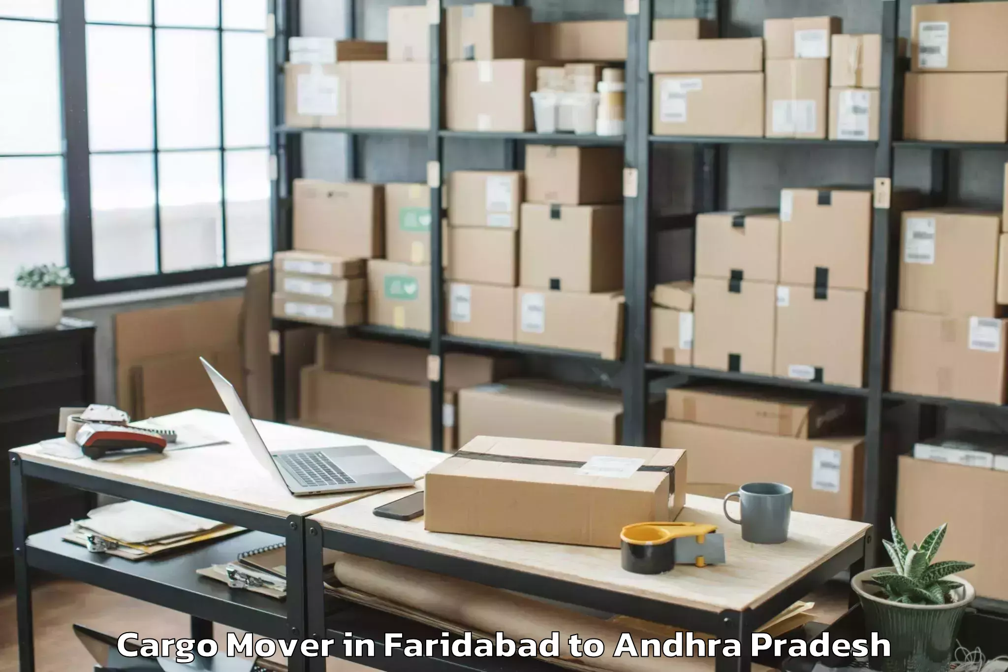 Affordable Faridabad to Pedda Kadubur Cargo Mover